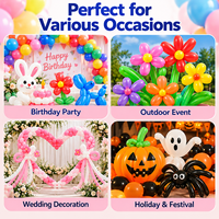 Ballons longs magiques à modeler, décoration de fête, anniversaire, mariage, jouets en forme d'animaux, pack DIY coloré