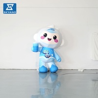 2.2m bleu publicité gonflable décoration dessin animé singe gonflable elfe mascotte gonflable dessin animé pour la décoration