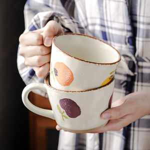 Ins Nordic Simple Hand Painted Coarse Pottery <b>Mugs</b> Creative <b>Ceramic</b> Coffee Water Cups - Product Image 3