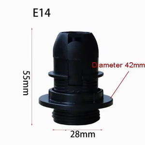 Hot Selling Industrial Black Plastic E14 <strong>Lamp</strong> Holder <strong>Lamp</strong> <strong>Socket</strong> for Lighting - Product Image 1