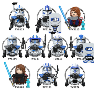 Sets <span class=keywords><strong>de</strong></span> Bloques <span class=keywords><strong>de</strong></span> Construcción <span class=keywords><strong>de</strong></span> Minifiguras <span class=keywords><strong>de</strong></span> Star Wars: Stormtrooper 212, Soldado Clon 501, Anakin Skywalker, Obi Wan, Juguetes para Niños TV6114-6116 - Product Image 2
