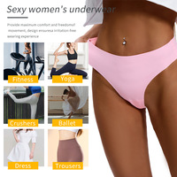 Tangas para mujer, ropa interior sin costuras, bragas de seda helada para mujer, Tanga Sexy, calzoncillos de tiro bajo, calzoncillos con espalda en T, bragas para mujer