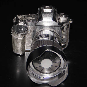 Rompecabezas 3D de Cámara DSLR - Kit de Modelo DIY de Acero Inoxidable, Réplica para Entusiastas de la Fotografía y Coleccionistas - Product Image 4