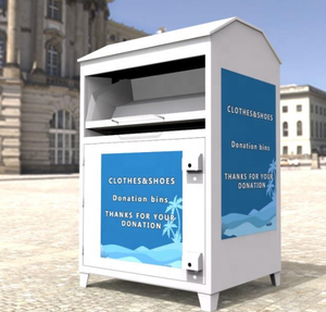 donation bin clothing recycle metal clothing recycling bin for sale