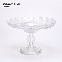 Présentoir à gâteau rond en verre transparent pas cher, assiettes de présentation sur pied, lot de 6, 7, 8, 9, 10 pouces