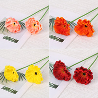 Aierflorist PU Calla Lily Daisy Long Rod Poppy Bouquet Dekorasi Rumah untuk Fotografi Pernikahan, Bunga Simulasi