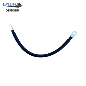 Cavo di avviamento per batteria da 12 pollici, calibro 4, coppia <span class=keywords><strong>EVR</strong></span> 25mm nero con terminali ad anello in rame da 3/8 di pollice, per uso industriale in stazioni di alimentazione - Product Image 2