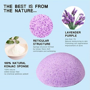 Éponge faciale en konjac naturelle, exfoliante douce, nettoyante en profondeur, éponge de lavage du visage, emballage personnalisé, soin de la peau, éponge en konjac - Product Image 4