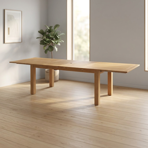 Table à manger rectangulaire moderne, durable, extensible et imperméable, avec plateau et pieds en bois massif, pour plus de 10 personnes, meubles de maison - Product Image 3