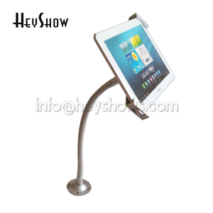 Có thể điều chỉnh hợp kim iPad Wall Mount Rack hiển thị chủ An ninh đứng với cổ ngỗng Ống menu cho 7-10.1 "máy tính bảng - Product Image 2