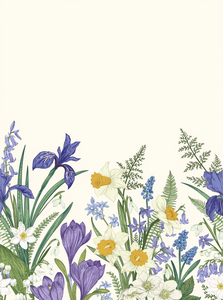 Op maat gemaakte lelie druivenhyacint romantische bloemen bedrukte ademende polyester katoen-achtige stof huistextiel tas slaapkledij meisjes - Product Image 2