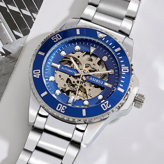 Unisex 42 mm Automatic Mechanical Movement Watch Water Resistant With Luminous Dial  Fashionable Design
