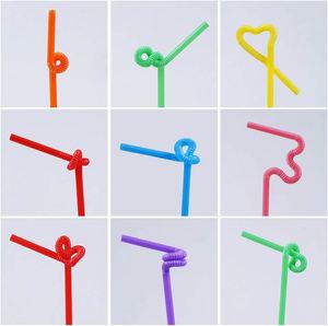 Venta Directa de Fábrica de Pajitas Plegables de Plástico Multicolores de Alta Calidad para Jugos y Café - Product Image 2