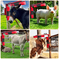 Brosse à vache en nylon/PP, totem à gratter, brosse pour bétail pour le brossage indépendant des vaches, des moutons, des porcs, des cerfs, des chevaux