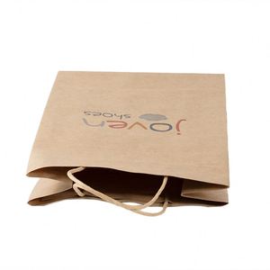 Bolsas de Papel Kraft Marrón Reciclables para Llevar Comida con Diseño Personalizado de su Logotipo y Asa - Product Image 4