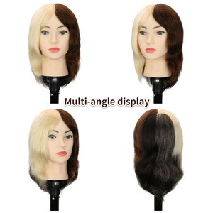 Tête d'entraînement professionnelle pour la coiffure, en <span class=keywords><strong>cheveux</strong></span> humains naturels, pour la <span class=keywords><strong>coupe</strong></span> et le décoloration des <span class=keywords><strong>cheveux</strong></span>, mannequin africain pour la formation - Product Image 2