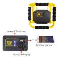 Lampe de travail portable LED COB 1500LM 20W, IP67, rechargeable, pliable, pour réparation automobile d'urgence, garage