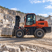 Chariot élévateur tout-terrain diesel 4x4 haute performance 3,5T avec capacité de charge lourde