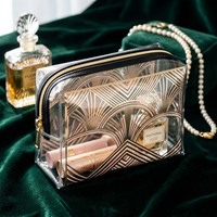 Sac de voyage pour cosmétiques et articles de toilette, étanche, avec fermeture éclair, organisateur de rangement portable transparent avec logo personnalisé UIOWIO