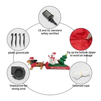 Décoration de Noël gonflable pour extérieur : Chien teckel en luge et bonhomme de neige lumineux – Prix de gros usine