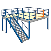 Étagères de mezzanine en acier sur mesure, étagères de mezzanine pour le stockage de marchandises en boîtes et de pièces détachées