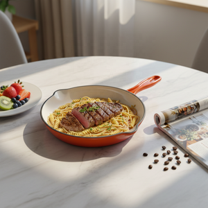 Sartén de Hierro Fundido de Diseño de Lujo, Fácil de Limpiar, <span class=keywords><strong>Pequeña</strong></span>, para Uso Doméstico, para Omelets y Filetes en Estufas de Inducción y de Gas - Product Image 4