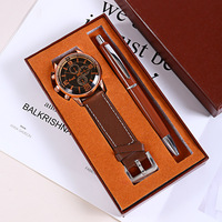 Set de Regalo de Reloj de Cuarzo con Diseño Analógico Clásico y Caja Incluida para Hombre, Regalo Empresarial, Souvenir y Recompensas para Clientes VIP