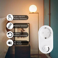 Bilihondim EU Smart Home Control Rotary Plug-in Dimmer avec Précision Sans Fil 1 Canal Démarrage Progressif et Fonctions Multiples