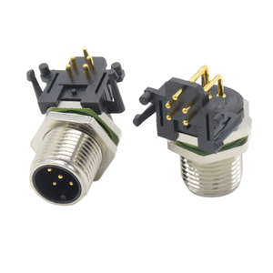 M12公PCBA传感器连接器，直角90度，3/4/5/6/8/12/17引脚 - Product Image 6