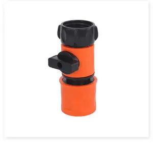 3/4" ABS water pipe quick connector with valve quick connection garden water hose pipe connector