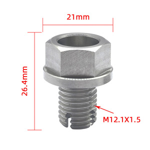 M12.1X1.5 ปลั๊กท่อระบายน้ำมัน เกลียวสแตนเลส ซ่อมแซมสกรูเกลียวแบบต๊าปเองพร้อมโอริงสำหรับเปลี่ยนเครื่องยนต์ - Product Image 5