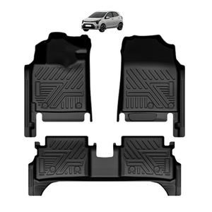 Tapis de sol de voiture 5D en TPE toutes saisons, antidérapants, imperméables, sur mesure, ensemble complet 3 pièces, épaisseur 3,5 mm, motif géométrique - Product Image 4