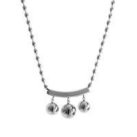 Nouveau style collier pendentif perle simple en acier inoxydable plaqué argent/or 18 carats pour femme, haut de gamme, minimaliste, ras du cou