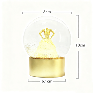 सुरुचिपूर्ण बर्फ गेंद पेशेवर पानी दुनिया आधुनिक व्यवसाय शादी उपहार उच्च गुणवत्ता वाले राल हाथ से चित्रित वाटरप्रूफ प्यार आभूषण - Product Image 1