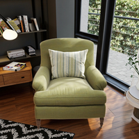 Amerikanischer Retro-Leinens essel Französisches Holzsofa im Vintage-Stil für modernen Wohnzimmer balkon für Hotel Small Apartments