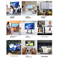 Pizarra Interactiva Inteligente LCD Táctil de 65/75/85/86 Pulgadas, 4K, 40 Puntos Táctiles, con Sistema Operativo Android y Windows, Cámara de 4800MP, para Uso en el Aula