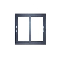 Ventana Corredera de Vidrio Templado Doble al por Mayor, Ventana Abatible Moderna de PVC y Plástico