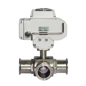 COVNA B2Bclearance Sale High Performance DN25 1inch AC220V Stainless Steel 3 Way Tri-<b>clamp</b> Sanitary Electric Ball Valve - Product Image 5