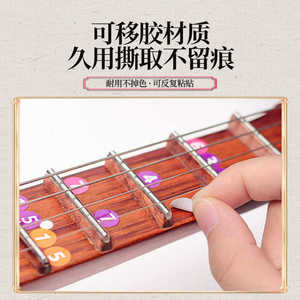 Pegatina para diapasón de instrumentos de cuerda, accesorio musical recubierto de plástico duradero para uso en guitarra - Product Image 4