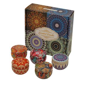 Bougie parfumée en cire de soja en forme de tasse, style ethnique, aromathérapie, décoration d'intérieur, cadeau - Product Image 3