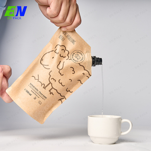 50ml 100ml 200ml túi kraft thân thiện với môi trường túi bao bì chất lỏng túi phân hủy sinh học Túi vòi có thể phân hủy - Product Image 3