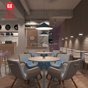 Comptoir de boulangerie rose personnalisé en marbre, comptoir décoratif, mobilier de présentation exquis pour pâtisserie - Product Image 4