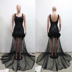 <span class=keywords><strong>Robe</strong></span> longue en satin de luxe pour femme, <span class=keywords><strong>robe</strong></span> de soirée fleurie pour club, fête, cocktail, remise de diplôme - Product Image 2