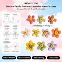 Bros Plaid Lucu Motif Bunga, Hiasan Sulaman DIY, Ornamen Rambut, Bros Pakaian, Aksesoris Hiasan untuk Kaus Kaki dan Sepatu