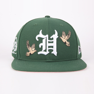 OEM tùy chỉnh 6 Bảng điều chỉnh vành phẳng 3D thêu Snapback mũ tùy chỉnh được trang bị mũ với <span class=keywords><strong>logo</strong></span> cap bán buôn hip hop mũ cho nam giới - Product Image 4