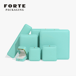 FORTE produttore di scatole per anelli in pelle di lusso in pelle PU portagioie scatola per imballaggio di gioielli confezione di gioielli in pelle - Product Image 4