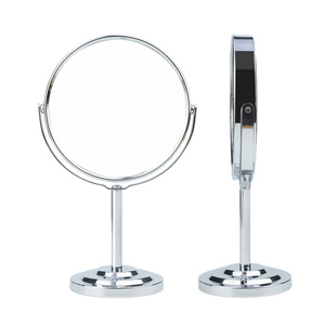 Specchio cosmetico da tavolo a doppia faccia per specchio da scrivania per il bagno delle ragazze in metallo specchio per il trucco - Product Image 5