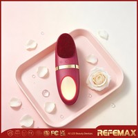 Brosse nettoyante pour le visage Sonic Luxury, poils en silicone doux et respectueux de la peau, étanche, nettoyeur facial électrique, soin de la peau UK Spa