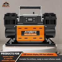 Compresseur d'air 12V avec panneau de commande LCD pour prédéfinir la pression cible 150psi 7.06cfm, pompe à air, gonfleur de pneus tout-terrain robuste