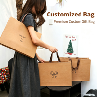 Sacs à main en papier kraft de qualité supérieure avec design rembourré pour l'emballage de cadeaux pour femmes et les boutiques de vêtements - Personnalisables